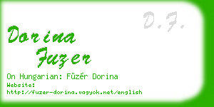 dorina fuzer business card